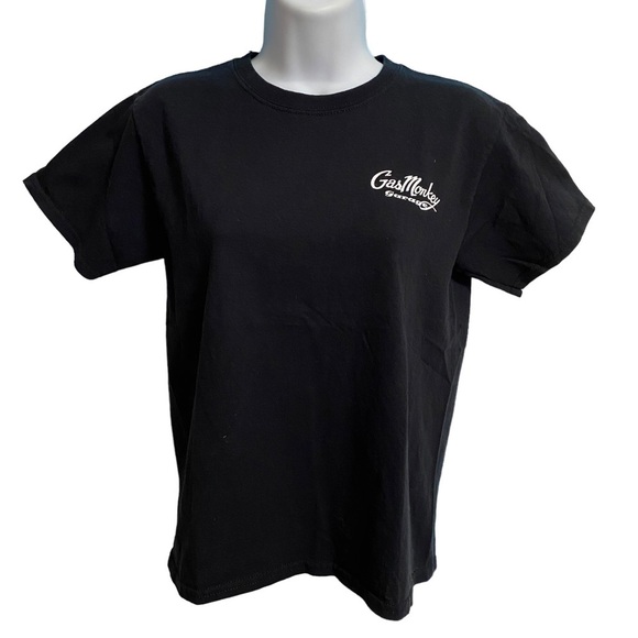 GAS MONKEY GARAGE Black Tee Shirt Youth Medium or Women’s Small Made in USA - Picture 1 of 9